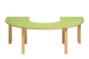 Image sur Table moderne, fer à cheval 150x100 cm - Vert Pomme - ht - 52 cm