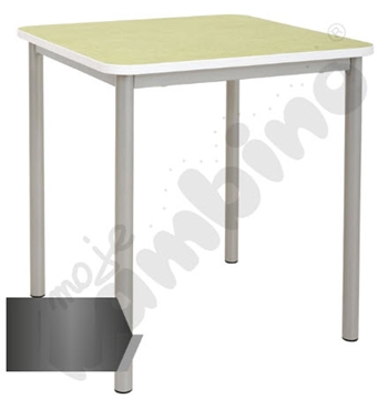 Image de Table antibruit MILA 70 x 70 cm - tablette gris foncé H 59 cm
