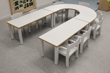 Image de Table rectangulaire 120x45 cm H46 - fuchsia