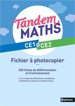 Image de Tandem - Maths CE1 CE2 - Fichier à photocopier