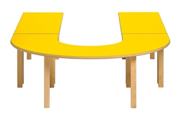 Image de Table moderne, série 220x150 cm - Jaune - ht - 40 cm