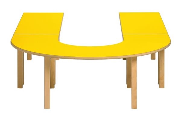 Image sur Table moderne, série 220x150 cm - Orange - ht - 46 cm