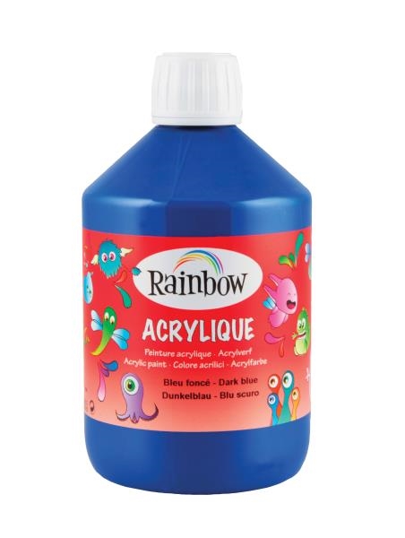 Image sur Peinture acrylique Rainbow 500 ml bleu foncé