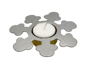 Image de Bougeoirs flocons en carton, les 3