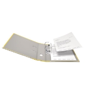 Image de Classeur plastifié à levier 8 cm jaune