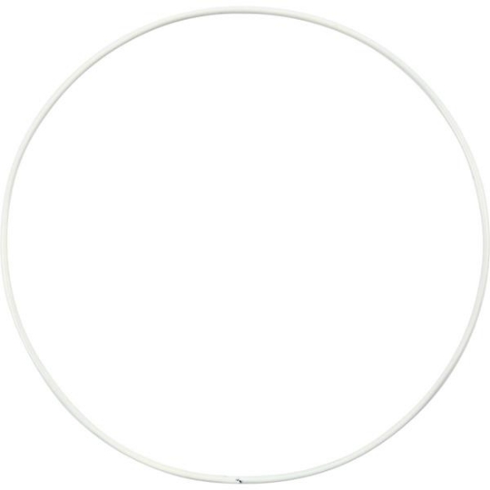 Image de Anneaux en métal blancs Ø 15 cm, les 10