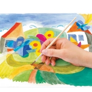 Image de Aquarelle Staedtler 12 godets avec un tube blanc et pinceau