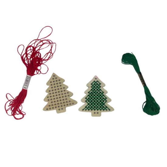 Image de Sapins avec point de croix, les 6