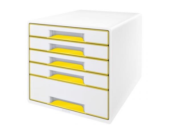 Image de Bloc de classement Leitz WOW, 5 tiroirs jaune