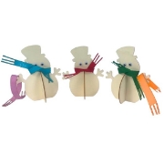 Image de Bonhommes de neige en bois, les 6