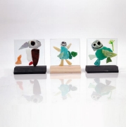 Image de Cadres en verre 15 x 15 cm avec support, les 10