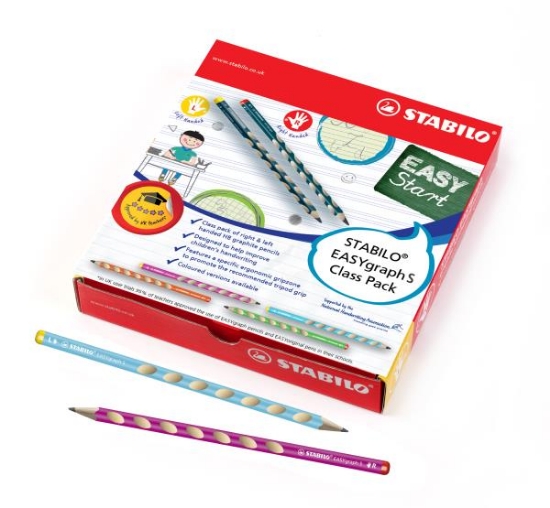 Image de Crayons noirs Stabilo Easygraph S coffret scolaire de 48