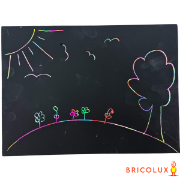 Image de Cartons à gratter arc-en-ciel 19 x 26 cm, les 10
