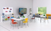 Image de Chaises "Colores"structure en aluminium T6, rouge