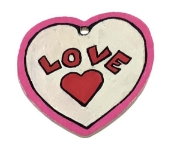 Image de Pendentifs en bois coeurs, les 6