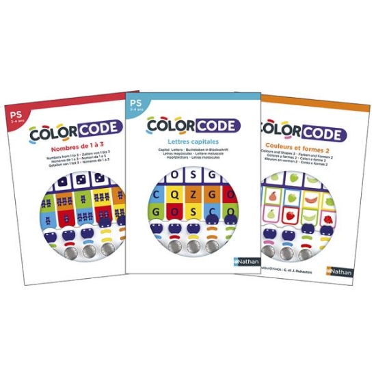 Image de COLORCODE - Nombres de 1 à 3 + Lettres capitales + Couleurs et formes 2