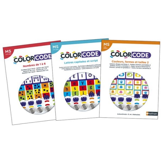 Image de COLORCODE - Nombres de 1 à 6 + Lettres capitales et script + Couleurs, formes et tailles 2