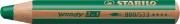 Image de Crayons Woody 3 en 1 vert foncé, les 5