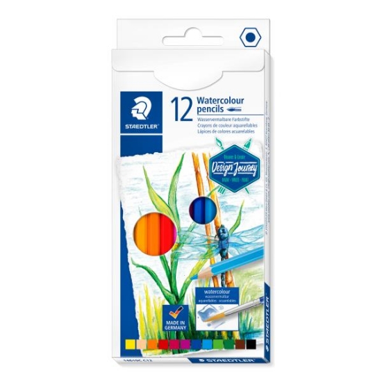Image de Crayons de couleur aquarellables, boîte de 12