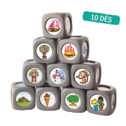 Image de 10 dés pour inventer des histoires