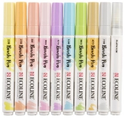 Image de Ecoline Brush pen couleurs pastels, étui de 10
