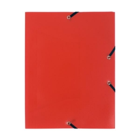 Image de Farde à rabats et élastique A4 PP rouge
