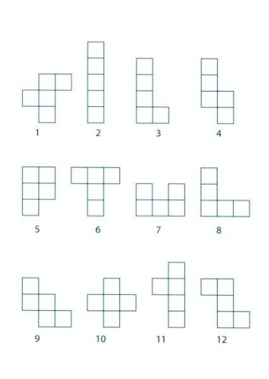 Image de Set 1-15 fiches d'exercices Pentomino, Dim, : 14 x 17 cm