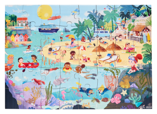 Image de Floor puzzles, la plage