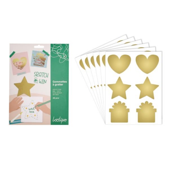 Image de Gommettes dorées à gratter