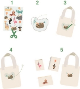 Image de Gommettes Décalcomanie – Textile, Papier & Bois – Animaux en Fête