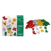 Image de Gommettes en néoprène pailletées, Noël
