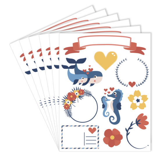 Image de Gommettes Décalcomanie – Textile, Papier & Bois – à offrir