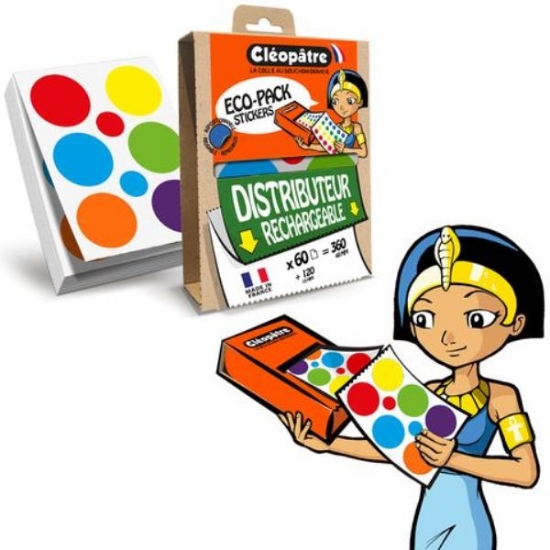 Image de Gommettes rondes 15, 40mm multicouleurs, 480 pièces