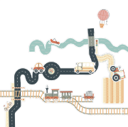 Image de Gommettes repositionnables, les transports (240 pièces)