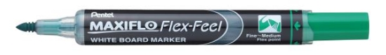 Image de Marqueurs Pentel Maxiflo 'Flex-Feel' pour tableau blanc - Vert