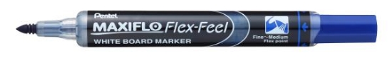 Image de Marqueurs Pentel Maxiflo 'Flex-Feel' pour tableau blanc - Bleu