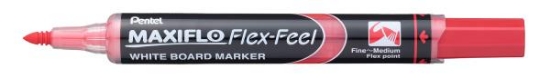 Image de Marqueurs Pentel Maxiflo 'Flex-Feel' pour tableau blanc - Rouge