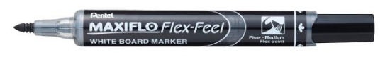 Image de Marqueurs Pentel Maxiflo 'Flex-Feel' pour tableau blanc - Noir
