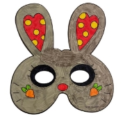 Image de Masques d'animaux à colorier, lot de 24