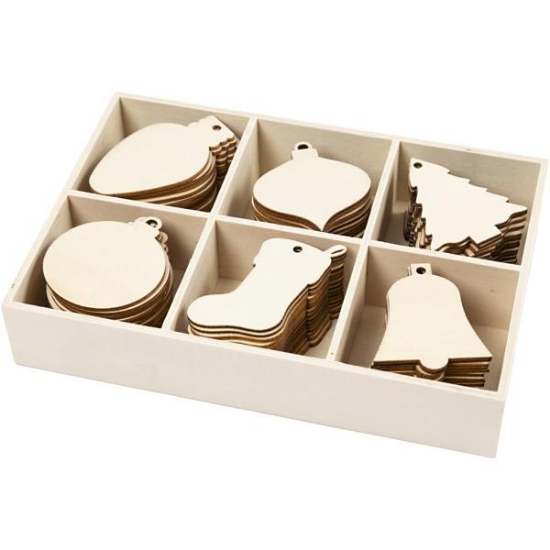 Image de Objets décoratifs de Noël, boîte de 90