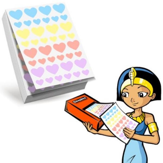 Image de Pack malin 4 couleurs 2400 cœurs 4 couleurs