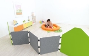 Image de Panneau acoustique en feutre, carré gris