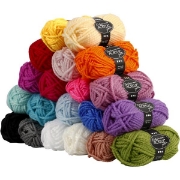 Image de Pelotes de laine acrylique Maxi, lot de 20