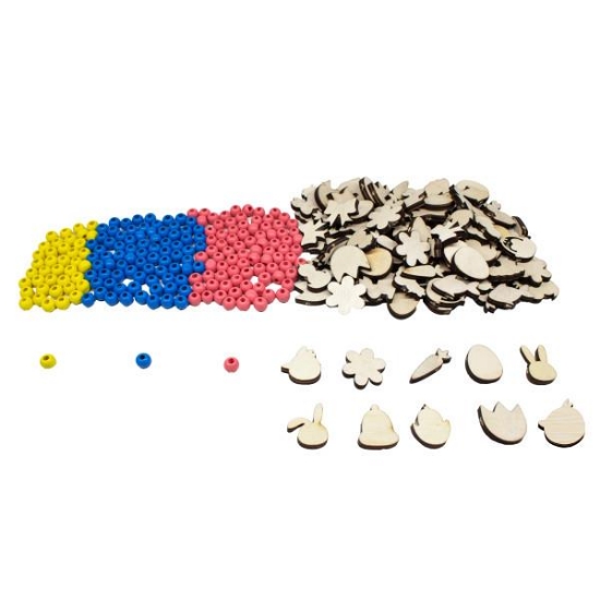 Image de Perles en bois - Pâques