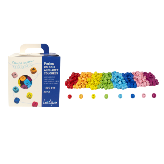 Lot De 500 Perles En Bois à Enfiler Pour Enfants - Motifs Animaux Multicolores, Avec élastique De 2m Et Pince à épiler - Pour Bracelets, Colliers DIY