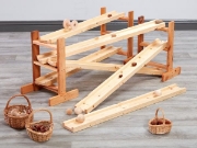 Image de Petits Toboggans et supports en bois, 9 pcs