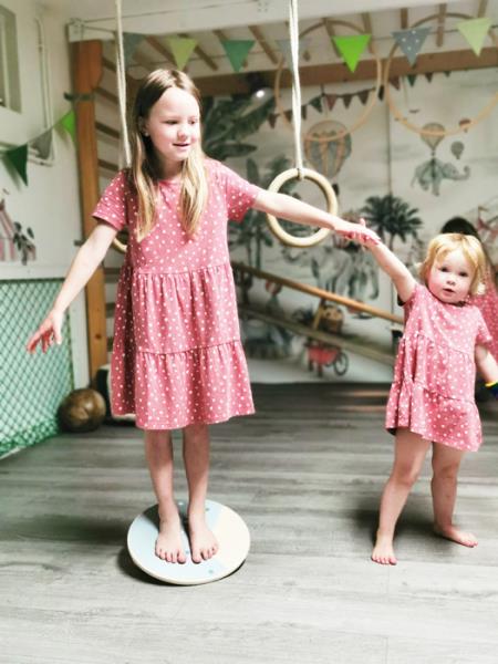 Planche D'Équilibre Oscillant Warmhm Pour Enfants - Balançoire à Bascule Bleue Plastique Robuste