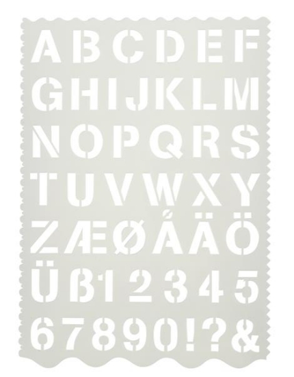 Image de Pochoir chiffres et lettres