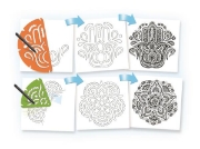 Image de Pochoirs fractions Mandala