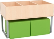 Image de Poufs gris, lot de 2